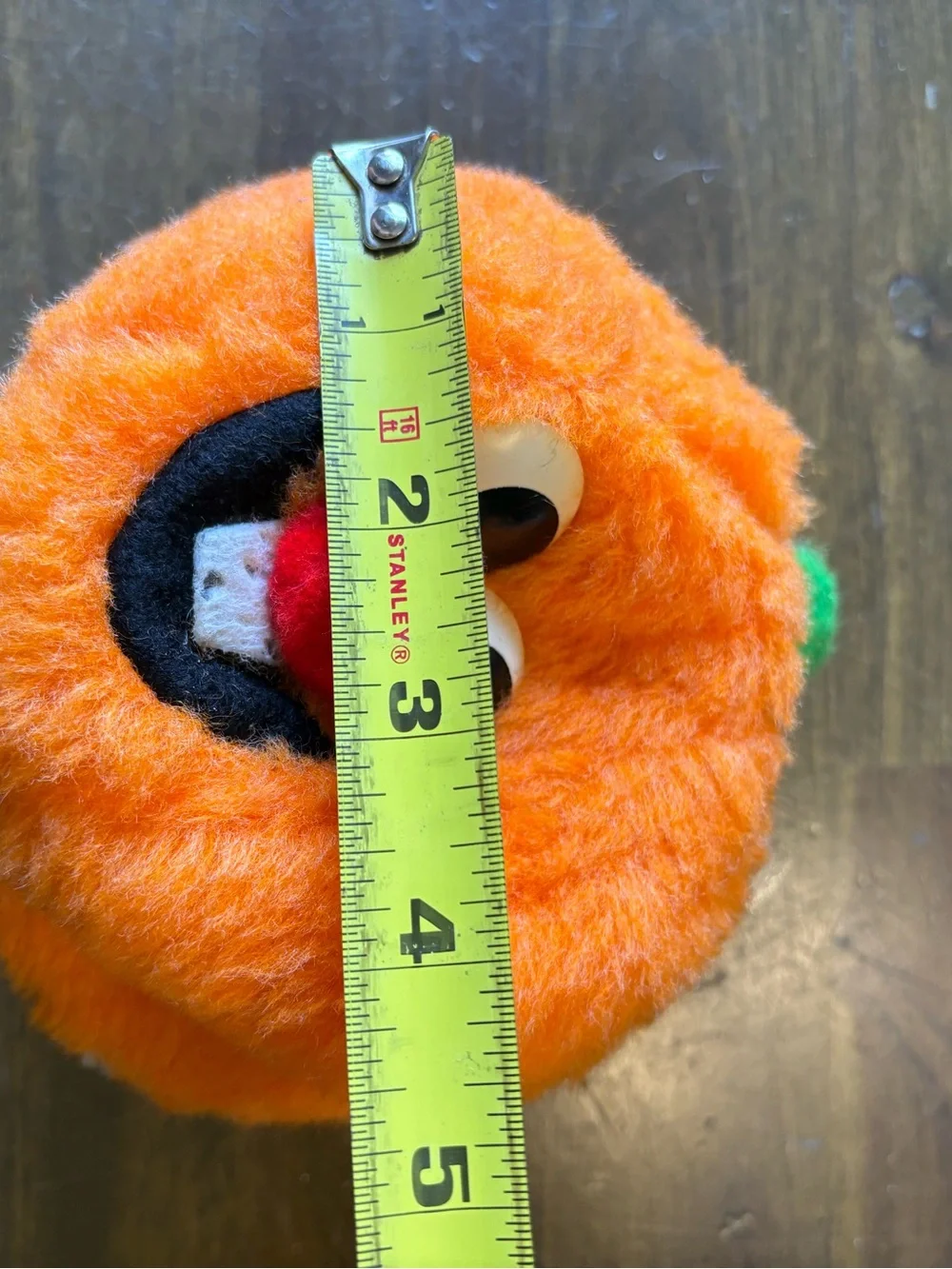 Vintage Plush USA Pumpkin Funky Ugly Goofy Buckteeth Mini Small Y2K